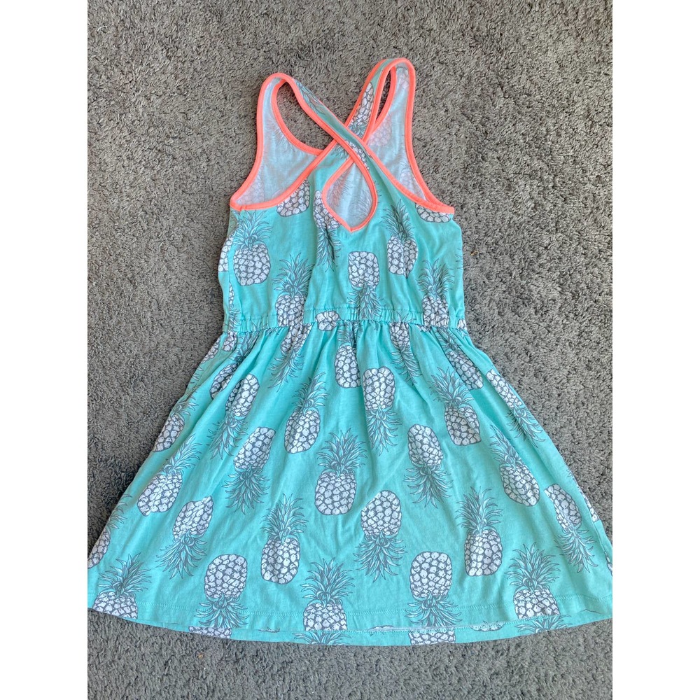 Carter's blue pinapple racerback dress, size 6